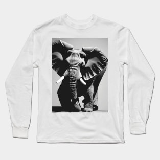 Elephant Shadow Silhouette Anime Style Collection No. 121 Long Sleeve T-Shirt